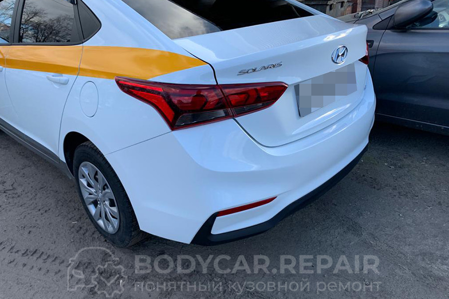 Замена, ремонт и покраска деталей кузова Hyundai Solaris